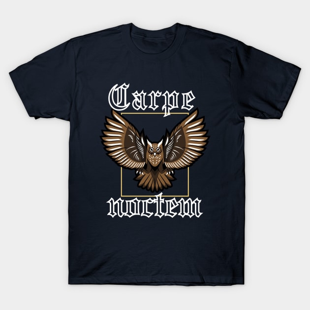 Copy of Carpe noctem Owl T-Shirt by artbleed
